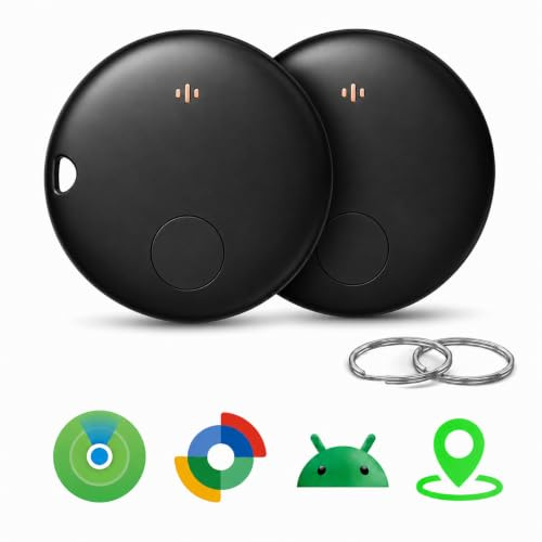 Bluetooth Tracker Tag 2 Pack, Keys Finder and Item Locator for Keys, Wallet, Bags, Luggage and More, Phone Finder, Both iOS and Android Compatible & IP67 Waterproof