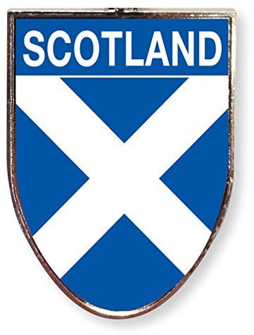 Scottish St. Andrews Saltire Flag with Scotland Shield Fridge Magnet