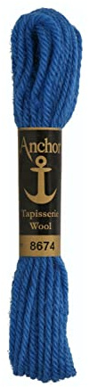 Anchor 4238000-08674 Embroidery Thread, 100% Wool, 8674, 10 m