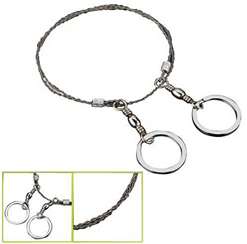 FamilyMall Scie a fil en acier avec anneaux en metal 1 pcs