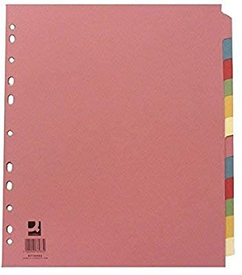 Q-Connect 12-Part Extra Wide Subject Divider A4 KF76983