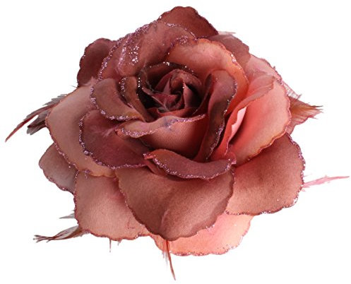 Altrosa Rose Haarspange Große Rose Fascinator Blume Haarspange Rosa Haarschmuck Clips Elastische Hochzeit Haarblume 1 Stück