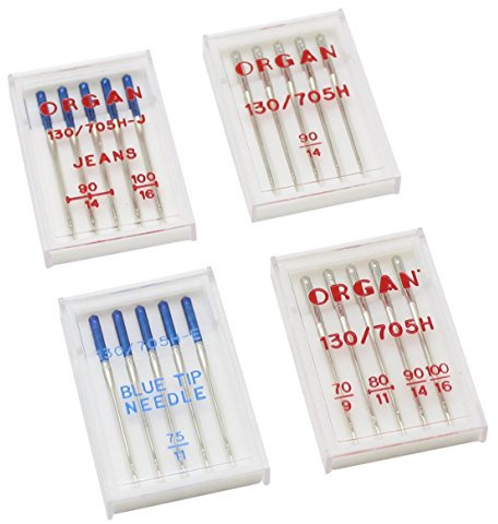 Alfa Agujas para máquina de Coser 4 Estuches, Acero, Multicolor, 5 x 3 x 9.5 cm