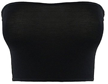 TININNA - Reggiseno elasticizzato a tubino senza cuciture, top a fascia di alta moda per donna, Nero , un taille