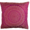 Indische Patchwork-Mandala-Kissenbezüge, Sari, ethnische Seide, 40,6 x 40,6 cm rose