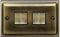 Brush Antique Brass Light Switch 4 Gang 10amp 2 Way BE308 KME