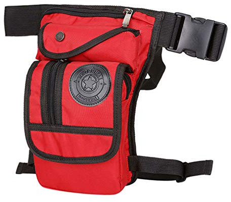 Xieben Herren Multifunktion Hüfttasche Nylon Drop Beintasche Tactical Military Ausreiten Motorrad Reiten Taille Fanny Pack Tasche Schwarz