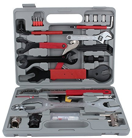 Cocoarm Kit d'outils de vélo professionnel multi-outils pour vélo - 44 pièces - Avec mallette de transport et outil multifonction