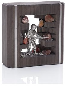Rudolphs Schatzkiste Miniaturbergwerk Kumpel im Stollen mit Zinnader BxHxT 12,5x12,5x4,5cm NEU Bergbau Bergwerk Weihnachtspyramide Schwibbogen Tischdekoration Dekoration Weihnachten Wärmespiel