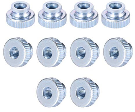 uxcell Knurled Thumb Nuts, 10Pcs M4x0.7mm Iron Round Knobs Fastener for 3D Printer Parts