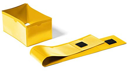 Durable Pallet Label Foot Sleeve 145x75mm - For Clearly Labelling Pallets in a Warehouse or Logistic Centre - Pack of 50 pieces - Yellow