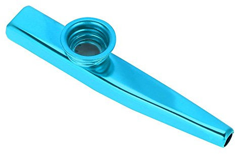 Alomejor Kinder Kazoo, Metall Kazoo Exquisite Mund Kazoo Flöte Kinder Party Ukulele Gitarren Partner Kazoo(Blau)