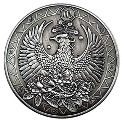 PRETYZOOM Sternbild Münze Skorpion Münze Geschenk Vintage-Stil Horoskop Münze Geburtstag Zeichen Glück Andenken Münze Stereoskopische Metallmünze Handwerk (Skorpion)