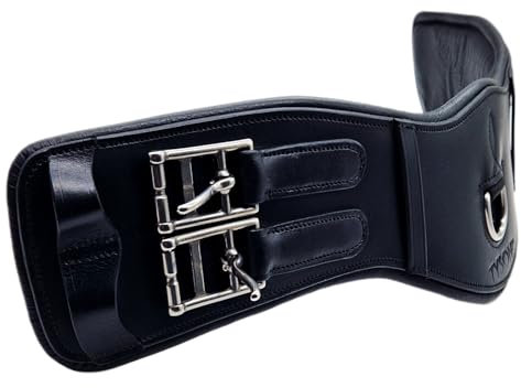 Leder Sattelgurt Soft Mondgurt ergonomisch Kurzgurt Ledersattelgurt 45 55 65 cm Tysons (55 cm)