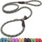 Fida Laisse pour chien,1.8 m,Taille unique,Facile à enfiler,Pas de collier ou de harnais nécessaire,Corde d'escalade durable et résistante aux intempéries avec coutures réfléchissantes (gris)