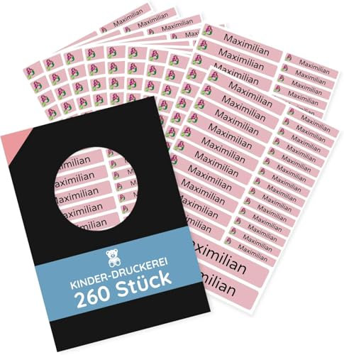 260 Stück personalisierte Namensaufkleber Set-Bögen Mini/Mittel/Groß - Spülmaschine geeignet/Wasserfest/Kratzfest für Innen und Außen (Rot, Set 260 Stück, Malik Demir-Auto)