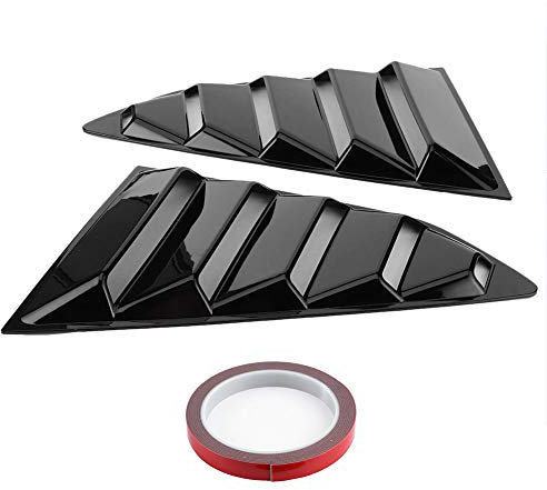 Fensterjalousie, Glossy Black Autofensterjalousien Dekor Seitenlüftungsabdeckung Autodekoration Aufkleber Fit für Camaro 2016-2020