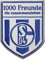 FC Schalke 04 Aufnäher - 1000 Freunde - Patch, Aufbügler S04 - Plus Lesezeichen I Love Gelsenkirchenn, mehrfarbig, Einheitsgröße