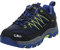 CMP Kids Rigel Low Trekking Shoes Wp, Zapatos de trekking Unisex niños, Negro azulado Eléctrico, 37 EU