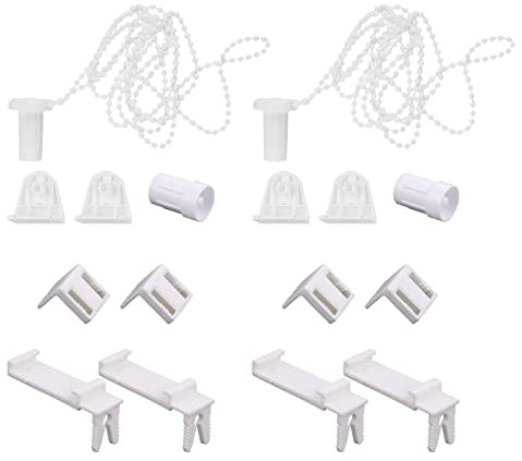 Rollo Halterung Fenster 17mm,Jrzyhi 2 Kit Rollo Ersatzteile Doppelrollo Klemmhalter Rollo Beschläge Ersatzteile Repair Fitting Kit Fensterrollo Ohne Bohren für Verdunkelungsrollo Fenster Klemmfix-Roll