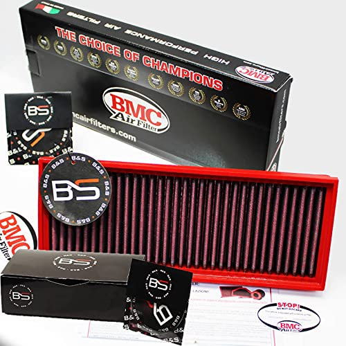 B&S Kit Filtro Aria Sportivo Aspirazione Rigenerabile Lavabile FB545/20 con Profumatore Interni