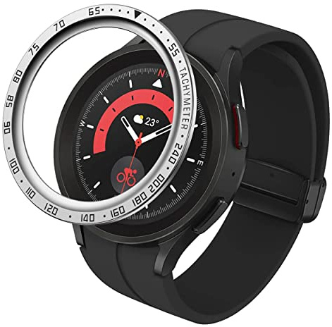 AISPORTS Lünette Ring Kompatibel mit Samsung Galaxy Watch 5 Pro - Schutzhülle aus Edelstahl für 1 Stück Smartwatch