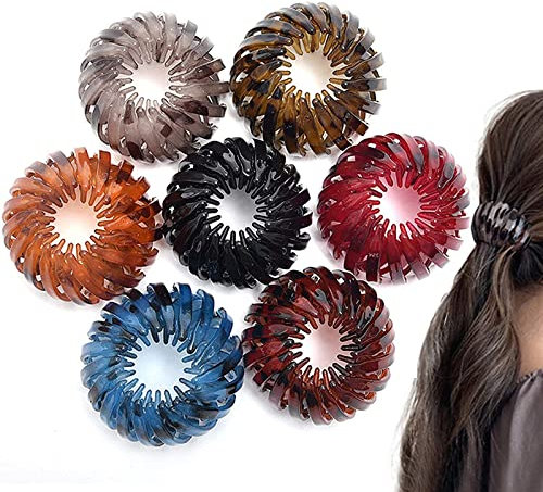Lot de 7 barrettes à cheveux vintage pour femme, nid d'oiseaux, pinces à cheveux, nid d'oiseaux, accessoires de cheveux en forme de nid d'oiseaux, accessoires de cheveux extensibles femmes et filles