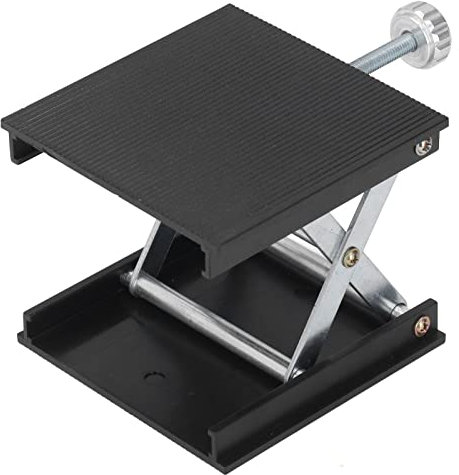 Manuelle Hebebühne, Laborhebebühne, 90 X 90 Mm Höhenverstellbares Messwerkzeug Manuelle Hebebühne mit Aluminiumlegierung für Hubtische (Schwarz)