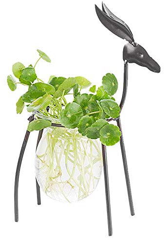 Pmandgk Europäische Eisen Hirsch Blume Vase Container Glas Wohnzimmer Dekoration Heimtextilien Dekorationen
