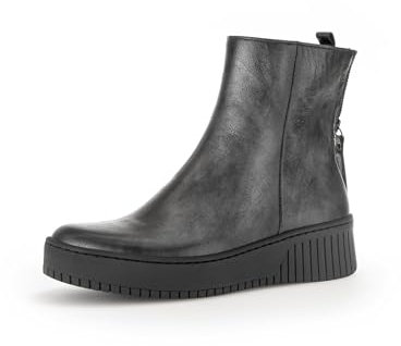 Gabor Damen Biker Boots, Frauen Stiefeletten,Wechselfußbett,Best Fitting,Winterstiefeletten,Winterschuhe,warm,anthrazit (Effekt),38 EU / 5 UK