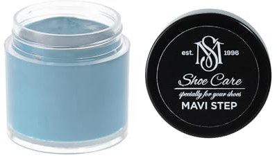 Crème Réparation & Recoloration MAVI STEP Cuir - Combleur Fissures - Canapés, Chaussures - Restaure Couleur & Répare Éraflures - 352 Bleu Ciel