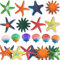 14 Stück Seestern Unterwasser für Kinder, Gummi Meerestiere, Seestern Pool Spielzeug, Meerestieren und Seestern Muscheln, Schwimmbad Unterwasser Poolspielzeuge für Erwachsene Mädchen Junge