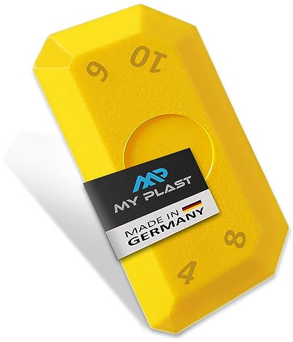 My Plast® Fugen Glättwerkzeug Nr. 3 gelb – gerade Fuge (4/8/9/10 mm) – Fugenwerkzeug für Heimwerker & Profis – für gleichmäßige lineare Fugen – 25 Stück – Made in Germany