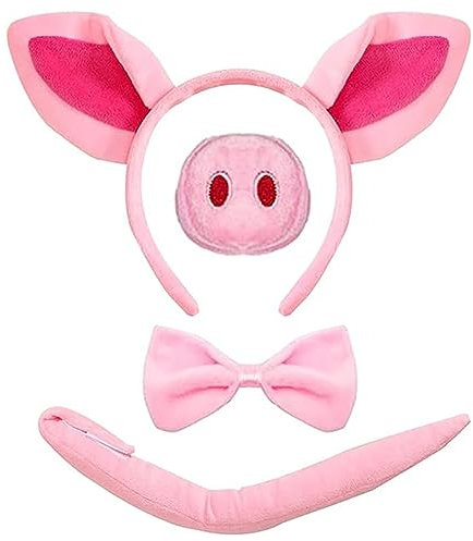 Disfraz Animales Niños, Diadema de Animales, Conjunto de Disfraces de Animales, Disfraces de Animales, Disfraz de Halloween, Disfraz de Cerdo niño para Fiestas, Disfraces de Escenario