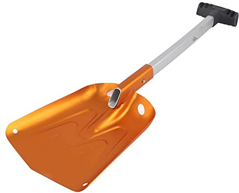Pala da Neve Pieghevole, Pala da Neve Per Auto, 65×22,5×27 Cm, Pala da Neve Telescopica in Alluminio, Pala da Neve Per Auto, Lega di Alluminio Regolabile in Altezza, Attrezzi da Esterno(oro)