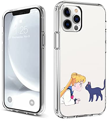 CHENQIAOHU Kompatibel mit iPhone 14 Pro Hülle, Ganzkörperschutz Stoßfest Schutzhülle Clear Case Slim Thin Cover (Anime-Sailor-Moon-Magic-10)