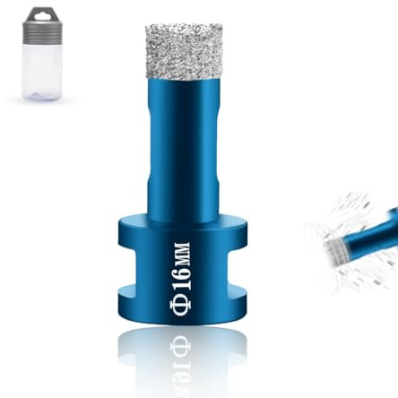 Fliesenbohrer 16mm x M14 Diamantbohrer Glasbohrer Fliesen Diamant Feinsteinzeug Bohrer für Keramik Granit Glas Porzellan Winkelschleifer