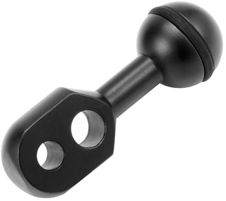 NATEFEMIN 2,5 cm Ball zu Kopf Clip Arm, YS Kopf Adapter Arm Unterwasser Fotografie Licht System Anschluss für Tauchen Strobe