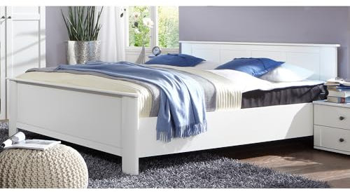 Lomadox Doppelbett Bettrahmen 180x200cm, weiß, CROPANI-43