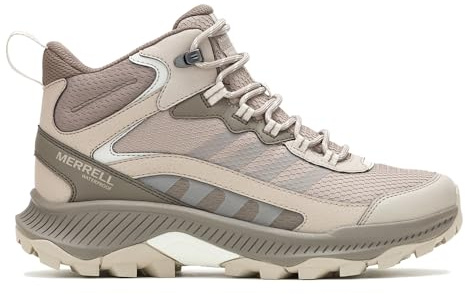 Merrell Women's Speed Strike 2 Mid Waterproof Hiking Boot, Stone, 7.5