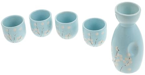 PRETYZOOM 1 Juego Vaso de Sake Copas para Beber Sake Kit de anteojos estantería de Vino Copa de Vino Copa de Sake Gato suertudo Juego de Vino Caja de Regalo Jarra de Sake Botella de Sake