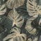 Yullpaper Papier Peint Jungle Noir/Or/Orange Film Adhesif pour Meuble Papier Peint Adhesif Mural Motif Feuillage Fleur Papier Adhésif Décoratif Vintage Chambre Revetement Adhesif Meuble 44,5cm x 300cm