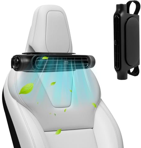 HAIJED Newest Car Seat Fan with 3 Wind Speeds, 5V USB Powered Car Seat Cooling Fan, Portable Car Seat Headrest Car Cooling Fan, Quiet Strong Wind Car Seat Fan for Car SUV RV(Black)