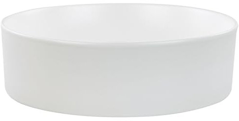 Lavabo sobre encimera de cerámica baño redondo blanco mate ⌀ 40 cm Tebar