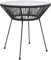 SDWEHO7 Garden Tisch Ø70x74 cm PE Rattan Gartentisch Beistelltisch Bistrotisch mit Glasplatte und Stahlgestell, Seitentisch für Balkon Terrasse, Schwarz