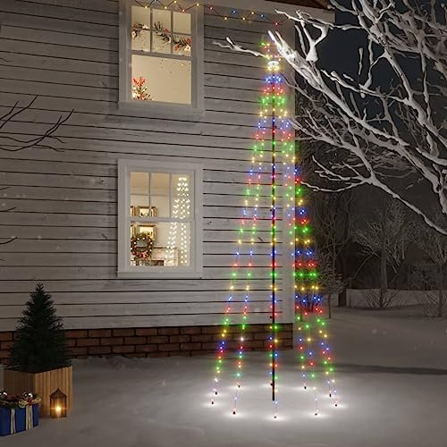 LXYZWRW Furniture Select-Árbol de Navidad con pinchos coloridos 310 LED 300 cm