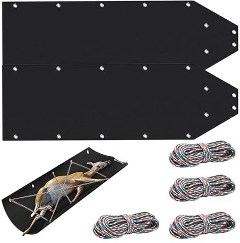 Deer Drag Schlitten - Hirschschlitten | Hirschwagen Game Hauler - Tragbarer Eisangelschlitten mit Seil Mehrzweck Hundeschlitten Spiel Hauler Schlitten für Jagd Feuer Garten Arbeit