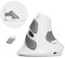 DELUX Mouse ergonomico senza fili, mouse verticale ricaricabile, Bluetooth/2.4G Dual Mode, Slient Click, poggiapolsi rimovibile, 800/1200/1600DPI, 6 pulsanti, per laptop/PC/Mac (M618G DB-bianco e