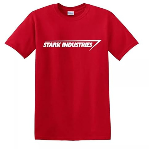 Trend Gear Stark Industries T Shirt Shield Comic Top Tee(Red, 5XL)