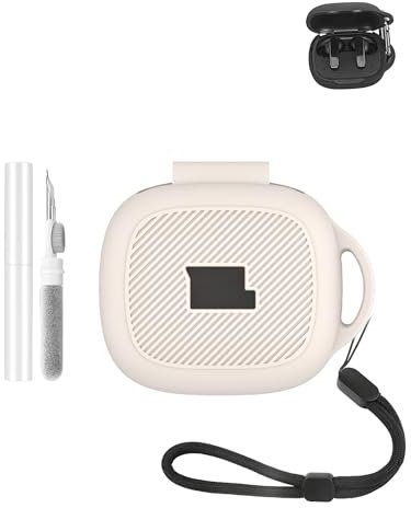 Silicone Protective Case for JBL Live Pro 2 In-Ear Bluetooth Headphones - Durable and Eco-Friendly Bluetooth Earphone Cover with Precise Holes and Charging Compatibility - White